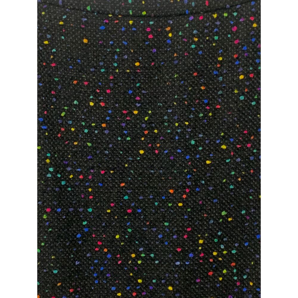 Kate Spade Black Wool Blend Tweed Pencil Skirt Multi Color Pop Speckle sz 10 - Picture 4 of 8
